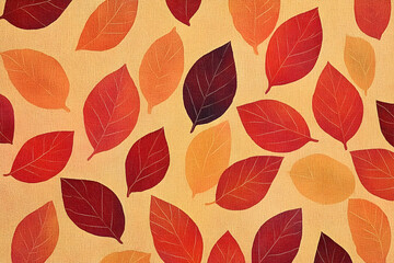 Autumn leaves background pattern for seasonal design themes 