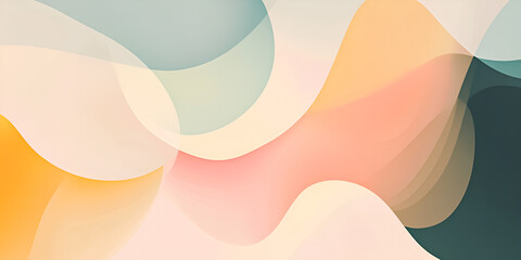 Poster - abstract fluid flow: an ethereal abstract background featuring a mesmerizing interplay of fluid, org