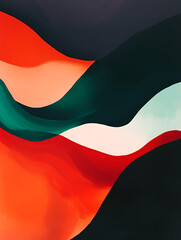 Poster - abstract flag: a vibrant and dynamic abstract image featuring rich colors reminiscent of a national 