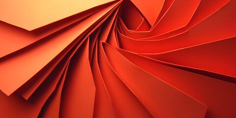 Fototapete - Crimson Vortex: A captivating swirl of rich crimson paper creates a dynamic, abstract composition, showcasing texture and form in a vibrant display of color. 