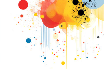 Poster - abstract color splash: a captivating abstract design featuring vibrant, colorful splashes of red, ye