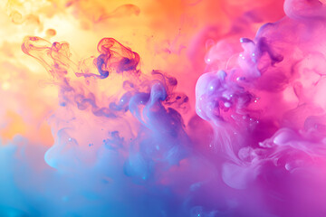 Poster - abstract swirls of color: an abstract visual symphony of swirling and mixing vibrant hues, captured 