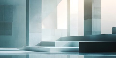 Poster - serene minimalist architectural interior