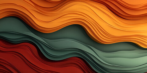Poster - Abstract Waves of Color 