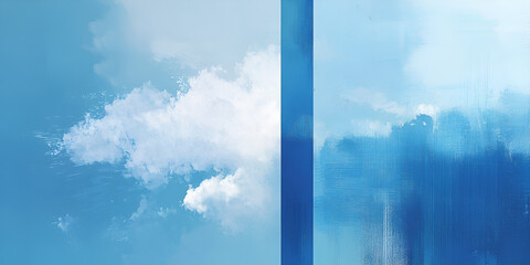 Poster - abstract sky with blurred clouds and sky - digital art