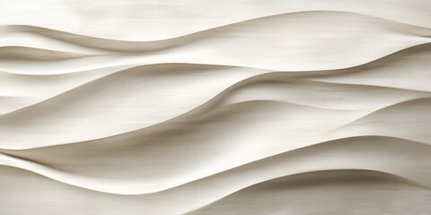 Poster - Sculptural Waves: Textured Cream Abstract Background 