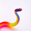 © Generative Stock - Bright Neon Snake. Year Of The Sanke. Colorful