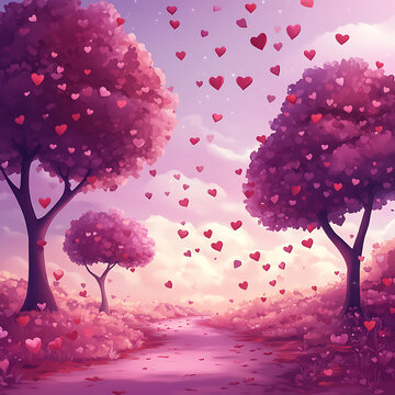 Happy Valentines Day Tree Heart