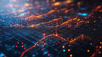 Poster - Abstract Digital Landscape: A Visualization of Data Flow and Network Connections