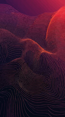 Poster - Abstract Gradient Wave Line Background with Modern Geometric Texture for Stylish Design