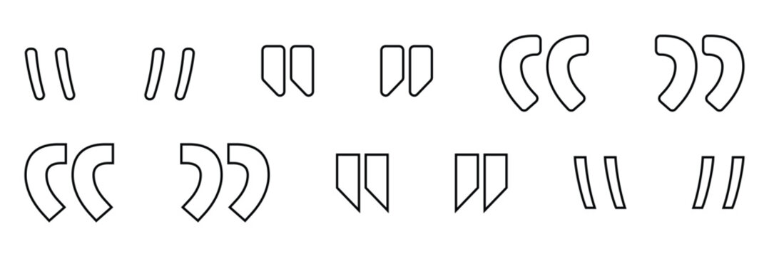 quote mark icon quotes marks icons
