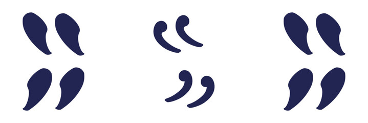 Poster - Set of quote mark. Quotes icon vector set. Quote marks outline, speech marks, inverted commas or talking marks collection. 