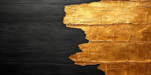 Poster - A stunning abstract background featuring a blend of textured gold and dark surfaces. Ideal for design projects, presentations, and artistic endeavors. Captivating and elegant.