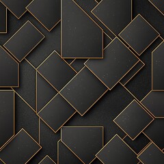 Poster - A visually striking abstract background featuring geometric shapes and lines, perfect for design projects or creative applications. Bold black and gold contrast adds elegance.