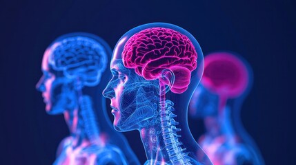 Poster - Detailed Visualization of Human Brain with Neural Connections