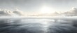 Misty lake sunrise, tranquil scene.