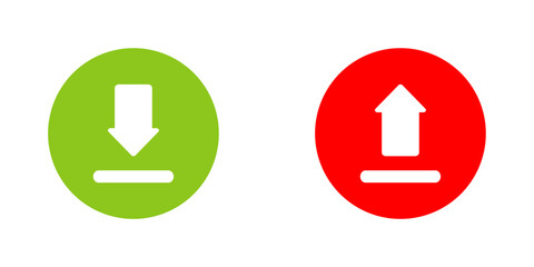 Aufkleber - upload and download icon isolated on transparent background