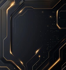 Poster - A sleek, modern circuit board background featuring intricate patterns and glowing lines