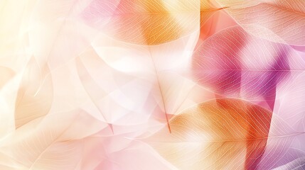 Poster - An abstract composition featuring soft, flowing shapes and a blend of pastel colors