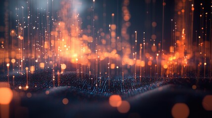 Poster - A captivating visual representation of business analytics showcasing digital graphs and growth metrics, ideal for illustrating data-driven decision-making and innovation.