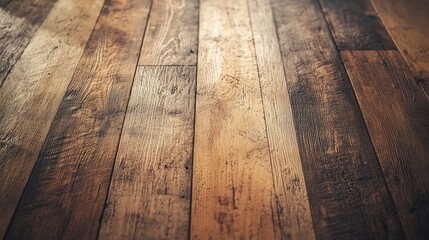 Poster - This image features a beautiful natural light oak wood flooring, showcasing varying grain patterns and warm tones, ideal for enhancing any interior space or design projec