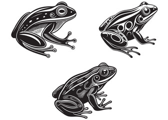 Wall Mural - frog silhouette vector logo icon illustration design, frog silhouette vector logo, tree frog silhoue
