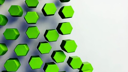 Poster - green and white background with a lot of green circles. the circles are all different sizes and are 