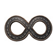 ©   - The Road to Forever: A black asphalt road stretches into infinity, forming the symbol of an eight, a powerful visual representation of endless possibilities and perpetual journeys.