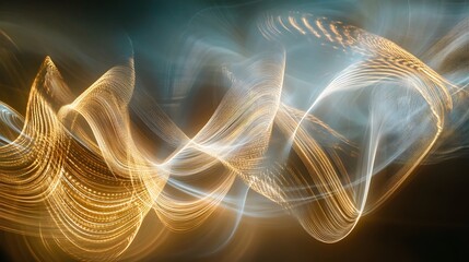 Poster - Abstract light trails in dynamic colors, swirling patterns create a vibrant backdrop, ideal for creative projects and designs.