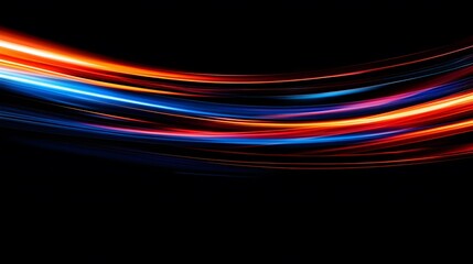 Poster -  Abstract Speed Motion Blur with Colorful Lines and Energy Waves