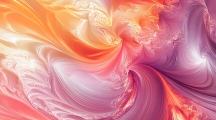 Fototapete - Swirling Abstract Design with Vibrant Colors and Digital Lines