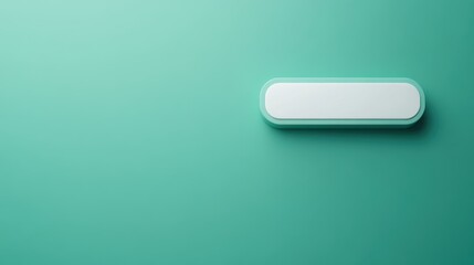 Poster - A minimalistic design featuring a blank, oval label against a soft teal background, emphasizing simplicity and modern aesthetics.