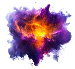 Wall Mural - png a vibrant nebula with purple and orange color universe colors space.
