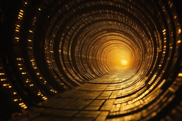 Poster - A fractal pulse of light spreading through a dark void in symmetrical ripples