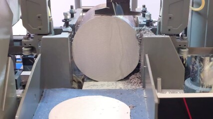 Aufkleber - Industrial circular saw machine for metal close-up, industrial metal concept