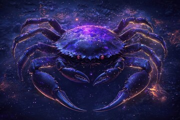 Wall Mural - This depiction of Cancer aligns with the twelve zodiac signs in astrology.