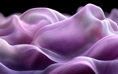 Wall Mural - Abstract purple fabric waves.