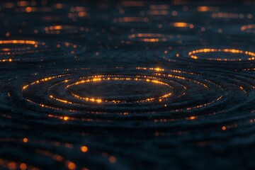 Poster - A fractal wave of sound, visualized as glowing, pulsating energy rings.