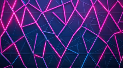Poster - A vibrant, abstract background featuring intersecting lines in pink and blue against a dark backdrop, evoking a futuristic and dynamic atmosphere.