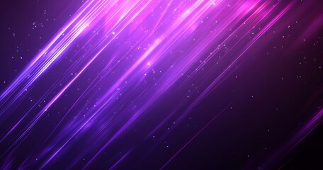 Canvas Print - Abstract purple background with white light streaks