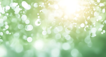 Wall Mural - Soft green gradient background with subtle sun rays