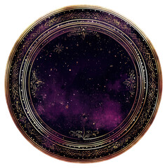 Wall Mural - PNG A gothic vector illustration of an isolated circle art celestial pattern.