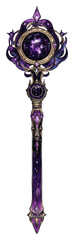 Wall Mural - PNG A gothic vector illustration of an isolated gothic bone purple mystical weapon.
