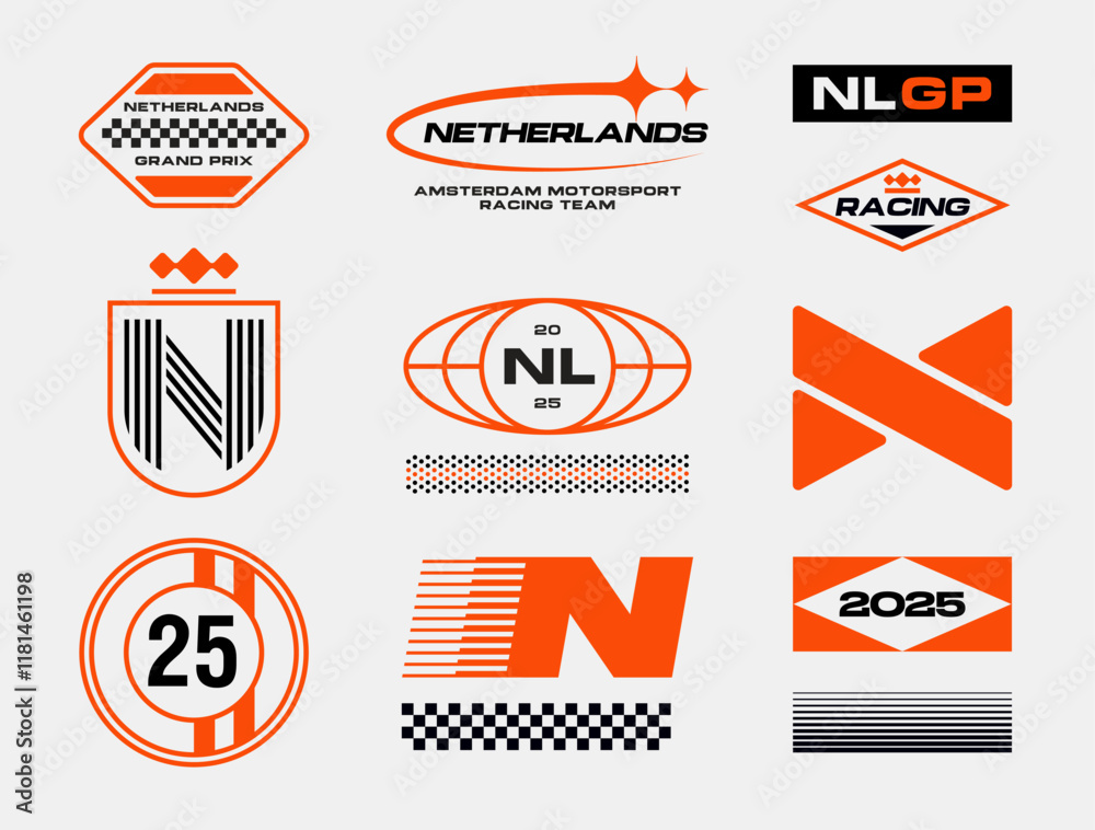 Set streetwear auto racing logo ideas for a clothing brand. Design ...