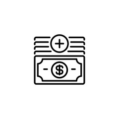 Poster - Cash Bonus line icon. Universal creative premium symbol. Vector sign icon logo template. Vector illustration