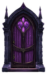 Wall Mural - PNG A gothic vector illustration of an isolated the door architecture mystical purple.