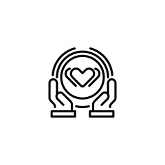 Poster - Charity Bonus line icon. Universal creative premium symbol. Vector sign icon logo template. Vector illustration