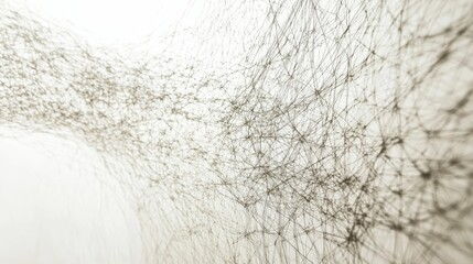 Intricate network, delicate lines, light background.
