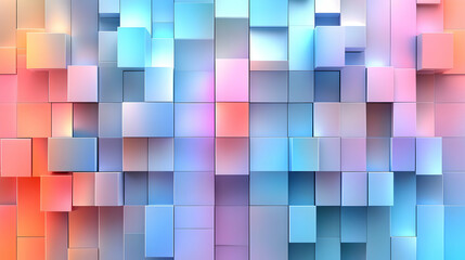 Abstract Colorful Cubes Background