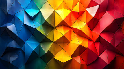 Colorful Geometric Triangle Pattern Background